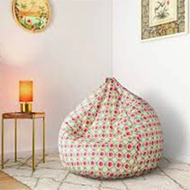 Sisäkäyttöön painettu papupussin tuolinpäällinen